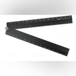 Midori Multi Aluminium Ruler 30cm Black